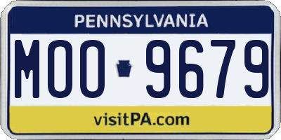 PA license plate MOO9679