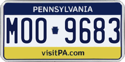 PA license plate MOO9683