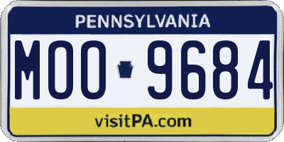 PA license plate MOO9684