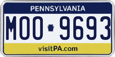 PA license plate MOO9693