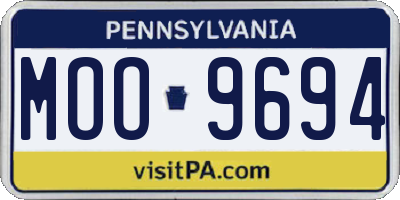 PA license plate MOO9694