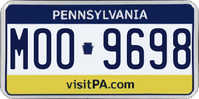 PA license plate MOO9698