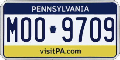 PA license plate MOO9709