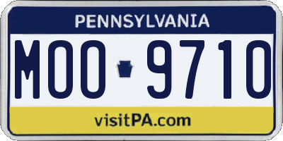 PA license plate MOO9710