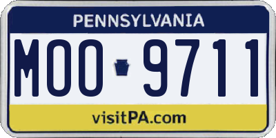 PA license plate MOO9711