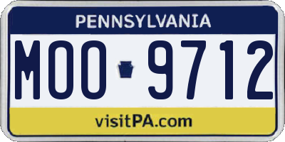 PA license plate MOO9712