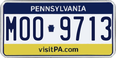PA license plate MOO9713