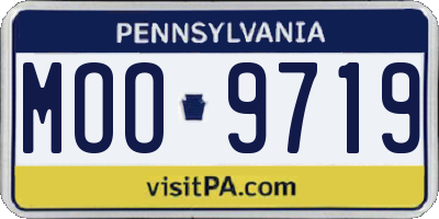 PA license plate MOO9719