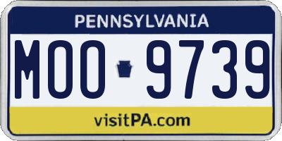 PA license plate MOO9739