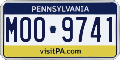PA license plate MOO9741
