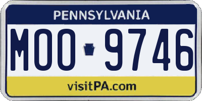 PA license plate MOO9746