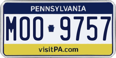 PA license plate MOO9757