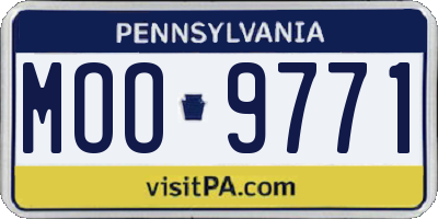 PA license plate MOO9771