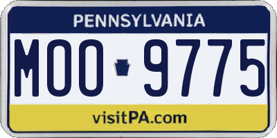 PA license plate MOO9775