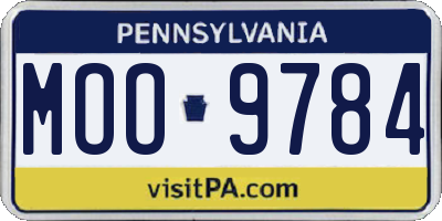 PA license plate MOO9784
