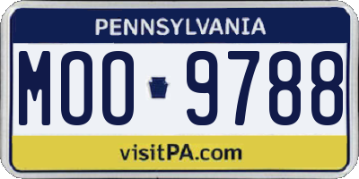PA license plate MOO9788
