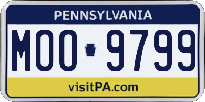 PA license plate MOO9799