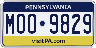 PA license plate MOO9829