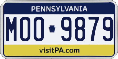 PA license plate MOO9879