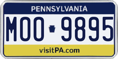PA license plate MOO9895