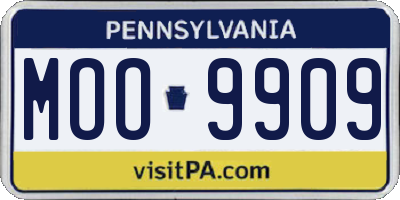 PA license plate MOO9909