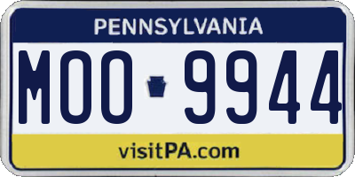 PA license plate MOO9944