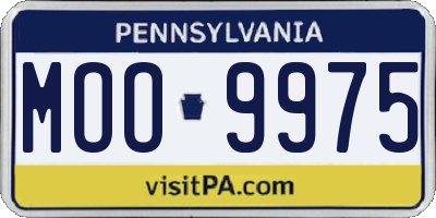 PA license plate MOO9975
