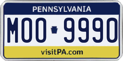 PA license plate MOO9990