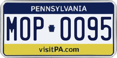 PA license plate MOP0095