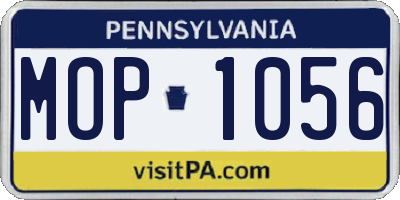 PA license plate MOP1056