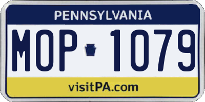 PA license plate MOP1079