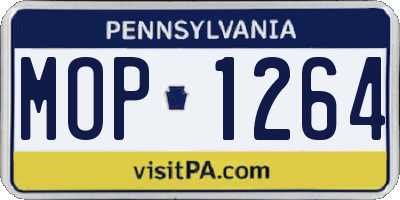 PA license plate MOP1264