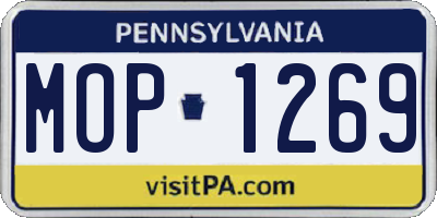 PA license plate MOP1269