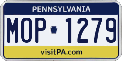 PA license plate MOP1279