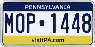 PA license plate MOP1448