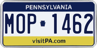 PA license plate MOP1462