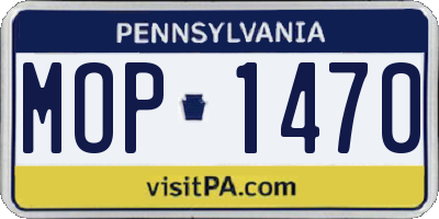 PA license plate MOP1470