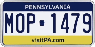 PA license plate MOP1479