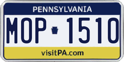 PA license plate MOP1510