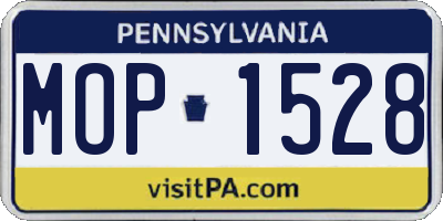 PA license plate MOP1528