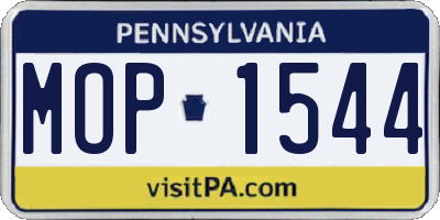PA license plate MOP1544