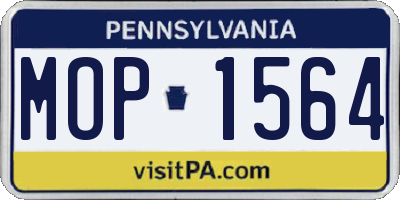 PA license plate MOP1564