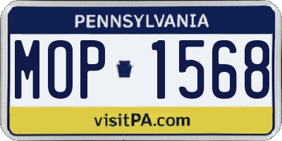 PA license plate MOP1568