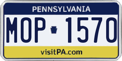 PA license plate MOP1570