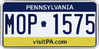 PA license plate MOP1575