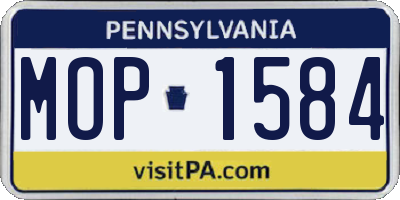 PA license plate MOP1584