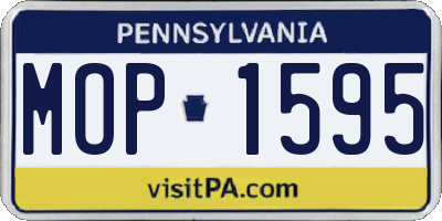 PA license plate MOP1595