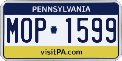 PA license plate MOP1599
