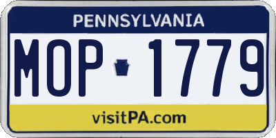 PA license plate MOP1779