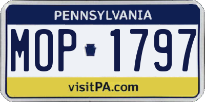 PA license plate MOP1797